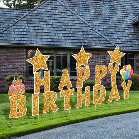 Adult Birthday Yard Sign Outdoor Lawn Birthday Decorations Happy