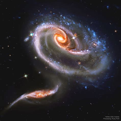 Apod Arp 273 Battling Galaxies From Hubble 2019 Nov 20 Starship