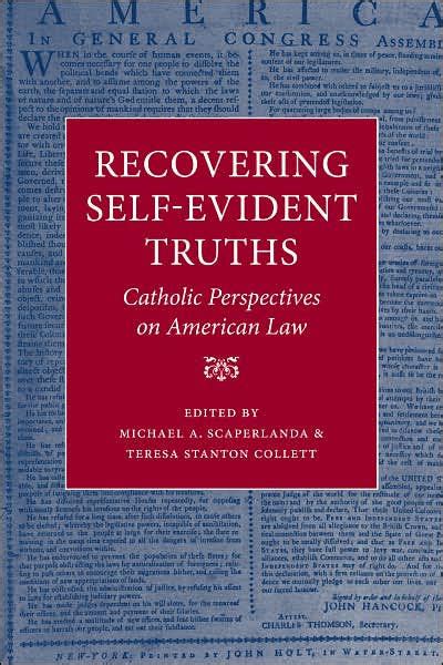 Recovering Self Evident Truths Catholic Perspectives On American Law