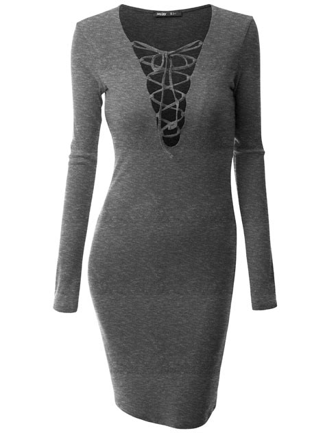 2017 new arrival women v neck sexy party club dresses long sleeve slim bodycon bandage pencil