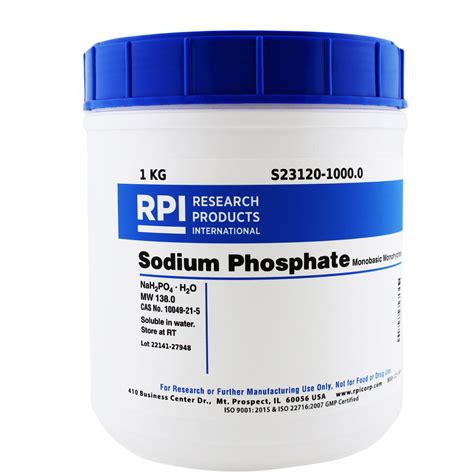 S23120 10000 Sodium Phosphate Monobasic Monohydrate Sodium