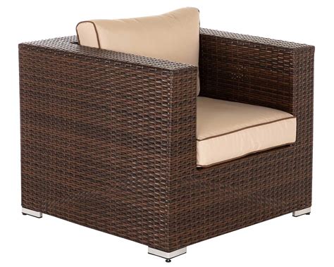 Ascot Outdoor Rattan Armchair Brown Rattan Direct