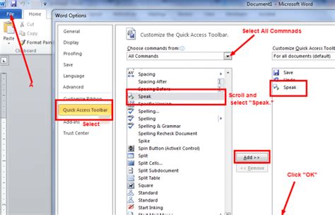 How To Enable Text To Speech In Microsoft Word Accuteach