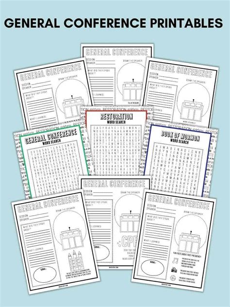 Free General Conference Printables 2024 So Festive