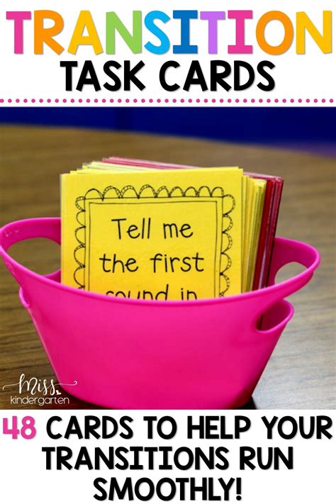 Classroom Management Idea Transition Task Cards Classroom Management