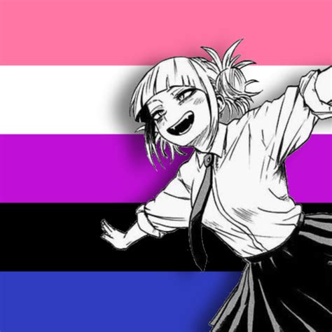 Genderfluid Toga 5 Lgbt Anime Anime Ícones Fofos