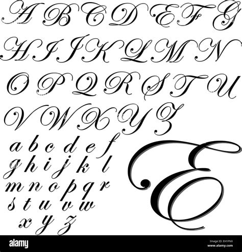 Abc Alphabet Lettering Design Set Stock Vector Image And Art Alamy