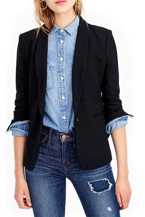 11 best black blazers for women cute black blazers for fall shirt outfit women denim shirt