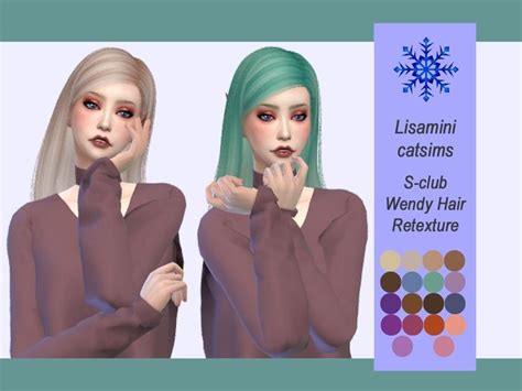 The Sims Resource S Club`s Wendy Hair Retextured By Lisaminicatsims