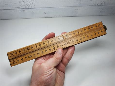 Vintage Folding Ruler Made In England Carpenters Folding Rule Etsy Uk