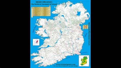 New 2nd Edition Irish Origenes Medieval Irish Surnames Map Youtube