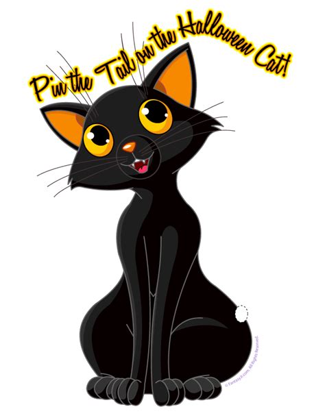 Game Black Cat Pin The Tail On The Cat Party Or Birthday Game