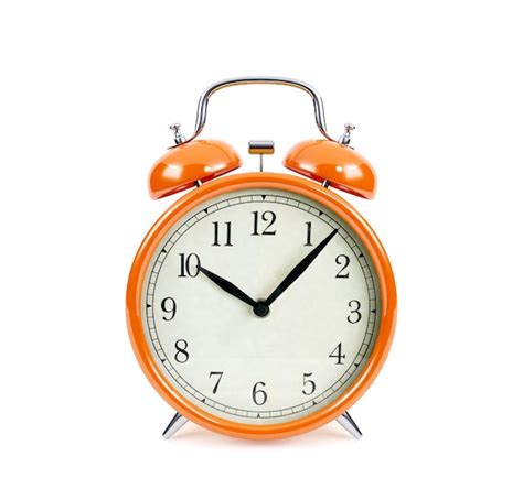 Premium Photo Orange Alarm Clock Isolated 3d Rendering