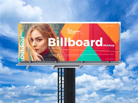 Free Sky Outdoor Billboard Mockup For Advertisement Vol 3 Graphic