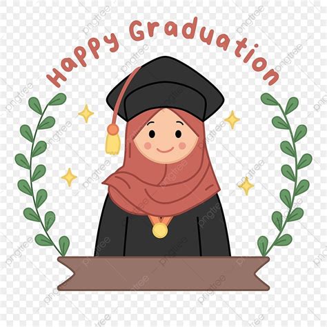 Happy Graduation Vector Png Images Graduation Muslimah Girl Happy 234