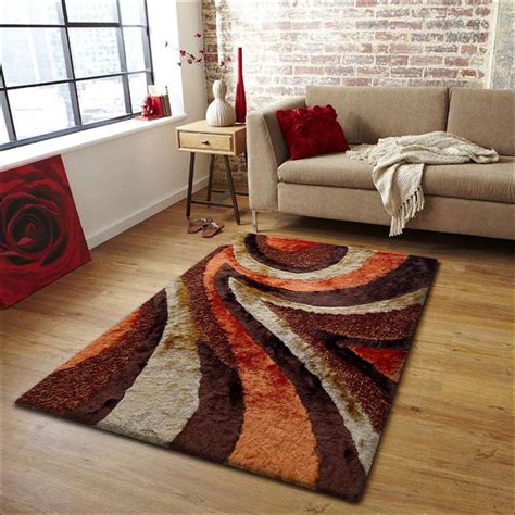 Burnt Orange And Brown Area Rugs Living Room Decor Themes Rugs In
