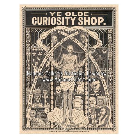 Madame Talbots Victorian Lowbrow Ye Olde Curiosity Shop Poster Liked