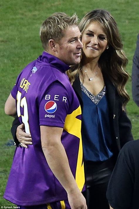 Never one to shun the publicity value of dressing like a glamour model, hurley pulled off a. Liz Hurley and Shane Warne's Twitter flirt leads to ...