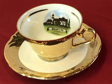 Vintage Tirschenreuth Wieskirche Bavaria Demitasse Gold Tea Cup And