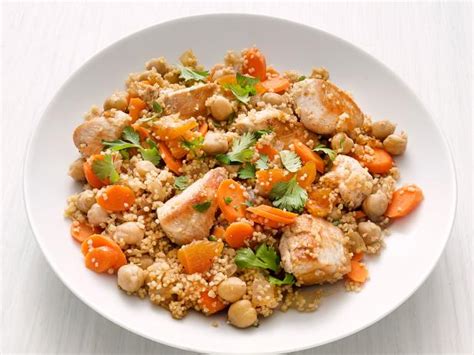 Pour 1 cup of the hot cooking liquid on top. Moroccan Chicken and Couscous Recipe | Food Network ...