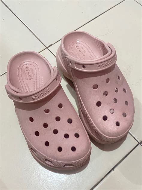 Crocs Bae Clog Nude Pink Platform Size W5 On Carousell