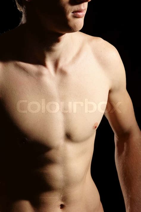 Naked Guy Portrait Stock Bild Colourbox