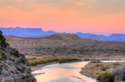 Flowing Into The Sunset At Big Bend National Park Texas Image Free