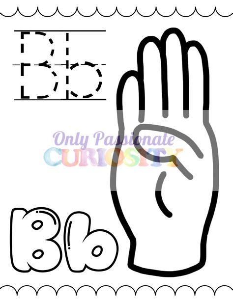 American Sign Language Alphabet Coloring Book Only