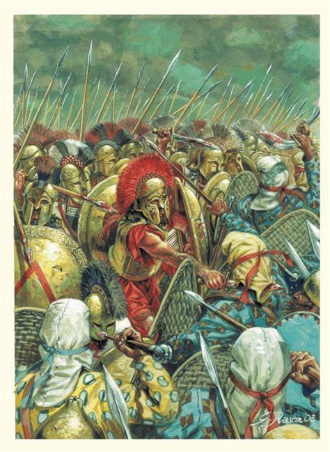 Battle Of Thermopylae Art By Giuseppi Rava Ancient Sparta Ancient