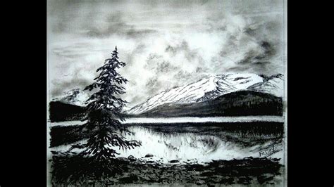 Charcoal Landscape Drawingcharcoal Drawing Technique Youtube