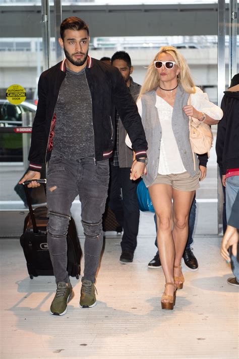 Britney spears shares rare photo with her 2 teenage sons: Britney Spears and Boyfriend Sam Asghari at JFK Airport in ...