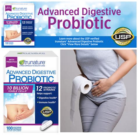 Trunature Advanced Digestive Probiotic 100 Capsules Th