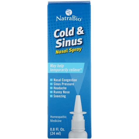 Natrabio Cold And Sinus Nasal Spray 08 Fl Oz 24 Ml Iherb