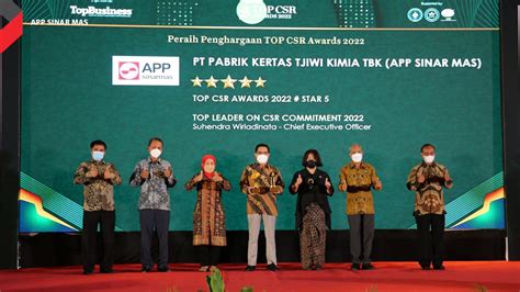 Tiga Unit Usaha APP Sinar Mas Raih Top CSR Award Info Tempo