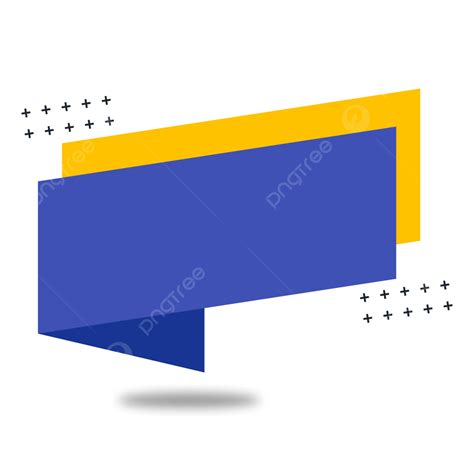 Plantilla De Banner De Cuadro De Texto Azul Y Amarillo Png Png Cuadro