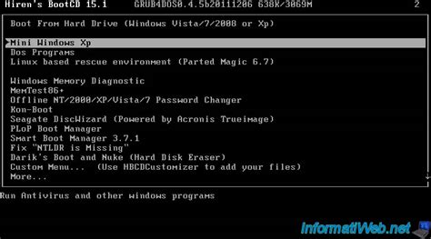 Download the mini windows xp file to the desktop of the pc. Hiren Boot CD - Mini Windows Xp - Articles - InformatiWeb
