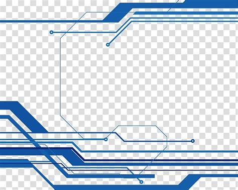 Technology Euclidean Blue Line Border Blue Lines Transparent