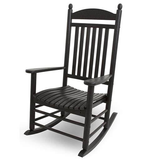 Pair two together with a side table on the porch for a relaxing evening retreat. Outdoor POLYWOOD® Jefferson Rocking Chair - Black | PlowHearth