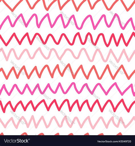 Hand Drawn Zig Zag Lines Seamless Pattern Vector Image