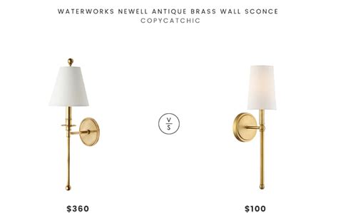 Waterworks Newell Antique Brass Wall Sconce Vintage Wall Sconces