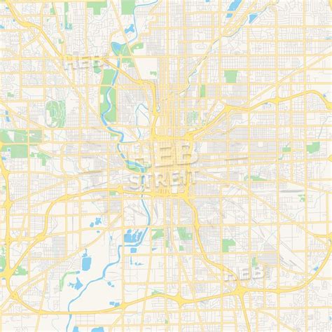 Check online the map of indianapolis, in with streets and roads, administrative divisions, tourist attractions, and satellite view. Empty vector map of Indianapolis, Indiana, USA | Map vector, Map, City maps