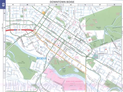 Boise Idaho Downtown Map Boise Idaho Usa Mappery