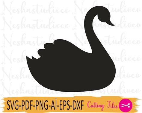 Swan Svg Swan Silhouette Ugly Duckling Svg Swan Clipart Etsy