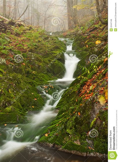 Beautiful Misty Waterfall Stock Photo Image Of Bohemia 22447148
