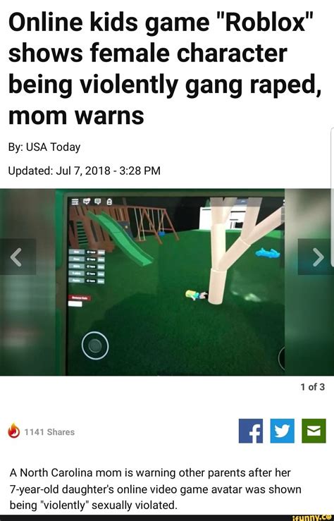 Roblox Kids Game Shows Character Being Sexually Violated Mom Warns