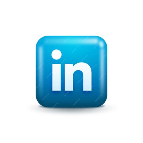 Premium Vector 3d Linkedin Logo Social Media Icon And Button
