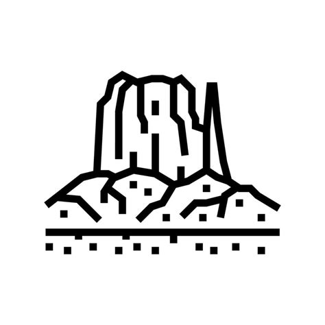 Monument Valley Line Icon Vector Illustration 10186664 Vector Art At