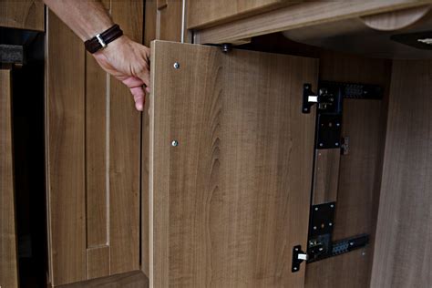 Keep cabinet doors out of the way with this simple flipper door system. retractable kitchen cabinet door hardware | FlexHousing ...