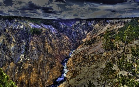 Grand Canyon Of The Yellowstone Full Hd Wallpaper And Background Image