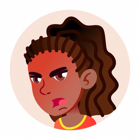 African Avatar Black Girl People School Teen Icon Download On